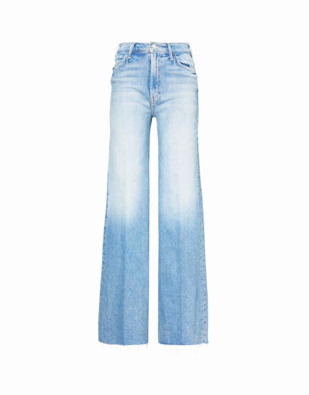 CHW01224 Jeans elásticos de tiro medio con dobladillo sin rematar de The Hustler