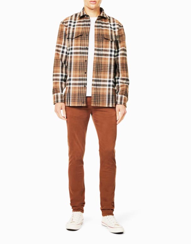 CHA00033 Jean slim Slim Luxe Performance Plus à jambe fuselée en coton stretch mélangé