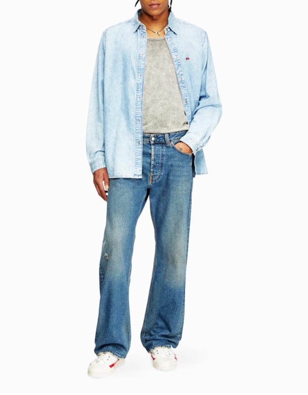 CHA00214 1980 D-Eeper 09j79 Jeans Denim Santai yang Pas