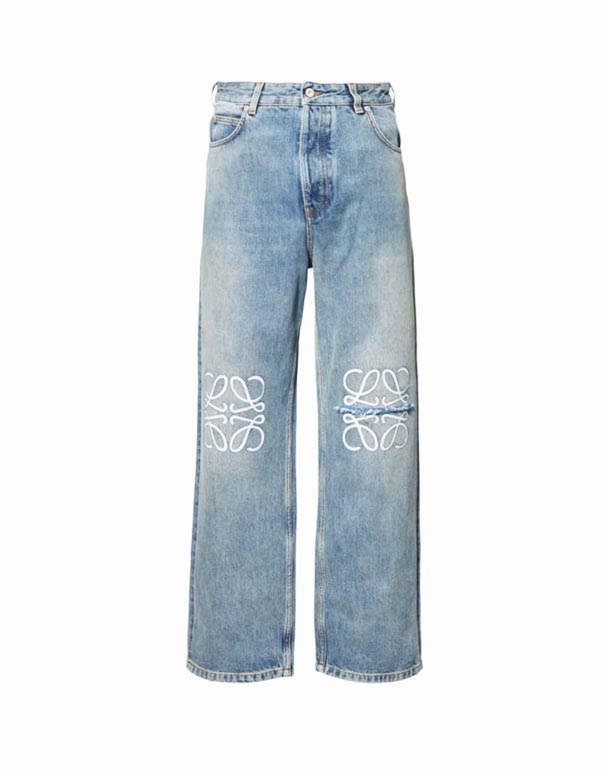 CHA00367 Jean Denim Décontracté Anagram Délavé Vintage