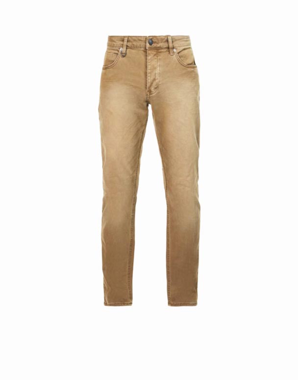 CHA00381 Jeans aus Stretch-Denim mit Slim-Fit-Aufnäher von Lou Brand