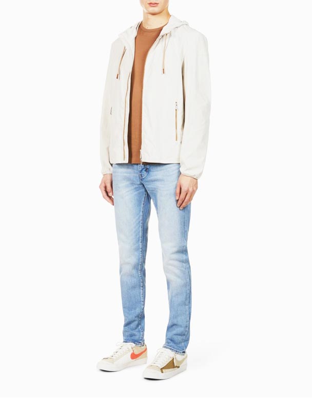 CHA00397 Jean fuselé taille mi-haute en denim de coton stretch Lou