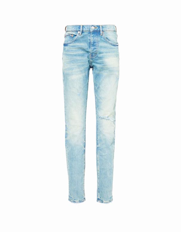 CHA00508 Jean taille basse à jambe étroite en détresse