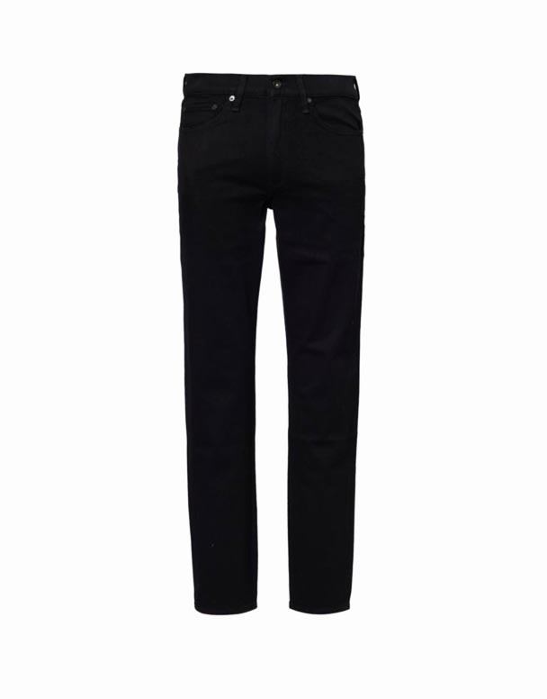 CHA00517 Jean en denim stretch coupe droite 2 cinq poches coupe régulière