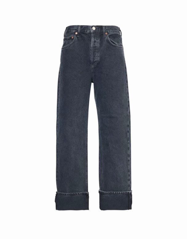 CHW00693 Jean en denim biologique à jambe droite et à taille basse Fran