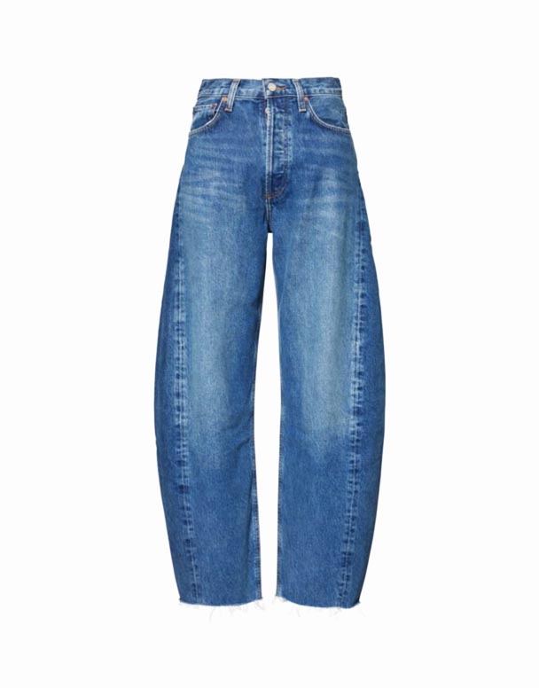 CHW00694Luna Pieced faded-wash wide-leghigh-rise organic-denim blend jeans