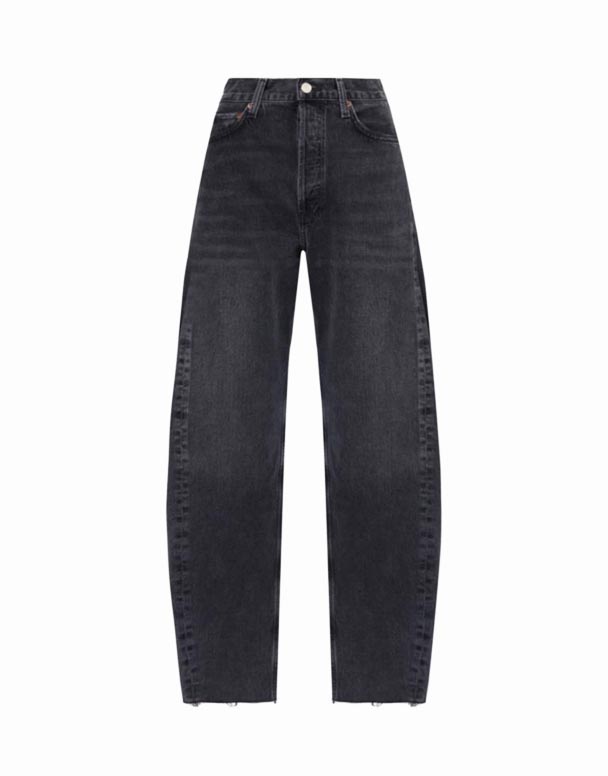 CHW00728Luna Pieced straight-leghigh-rise organic-cotton jeans