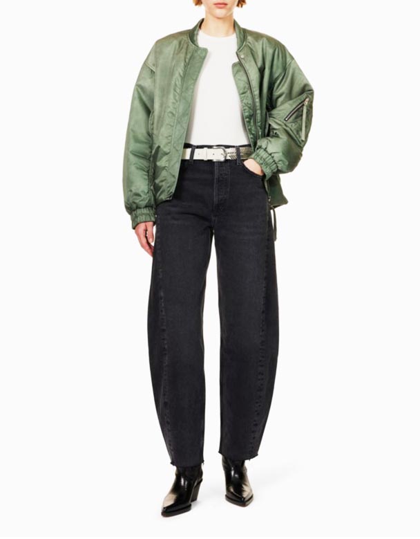 CHW00728Luna Pieced straight-leghigh-rise organic-cotton jeans