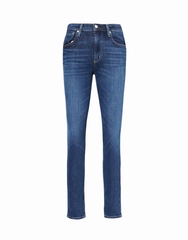 CHW00801 Jean en Denim Taille Haute à Jambe Fuselée Sloane