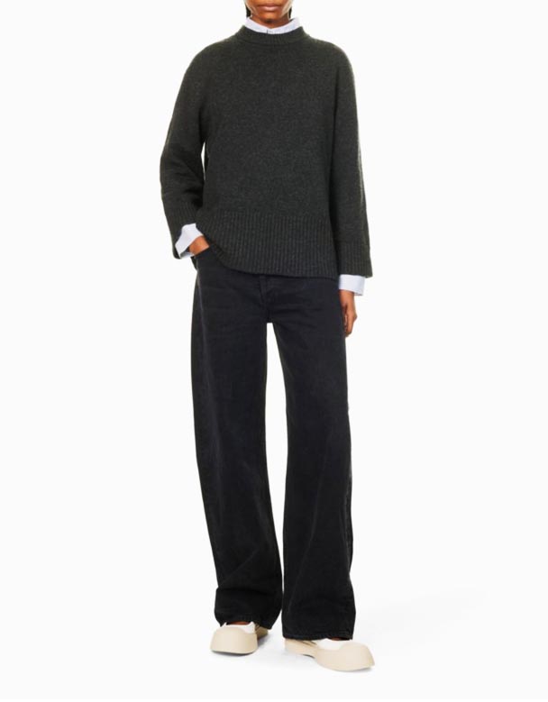 CHW00812 Ayla široko-Leg Mid-Rise džínsové džínsy