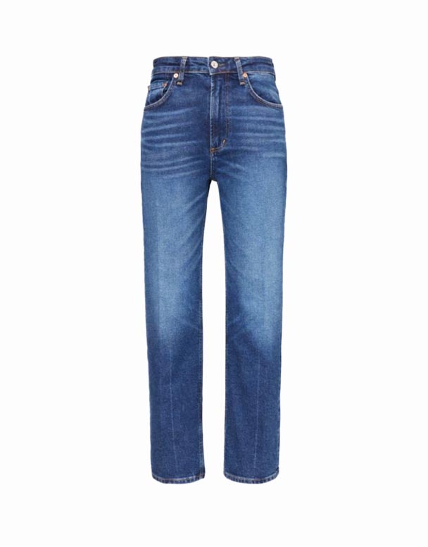 CHW00817 zurie flare-chân denim-pha trộn quần jean