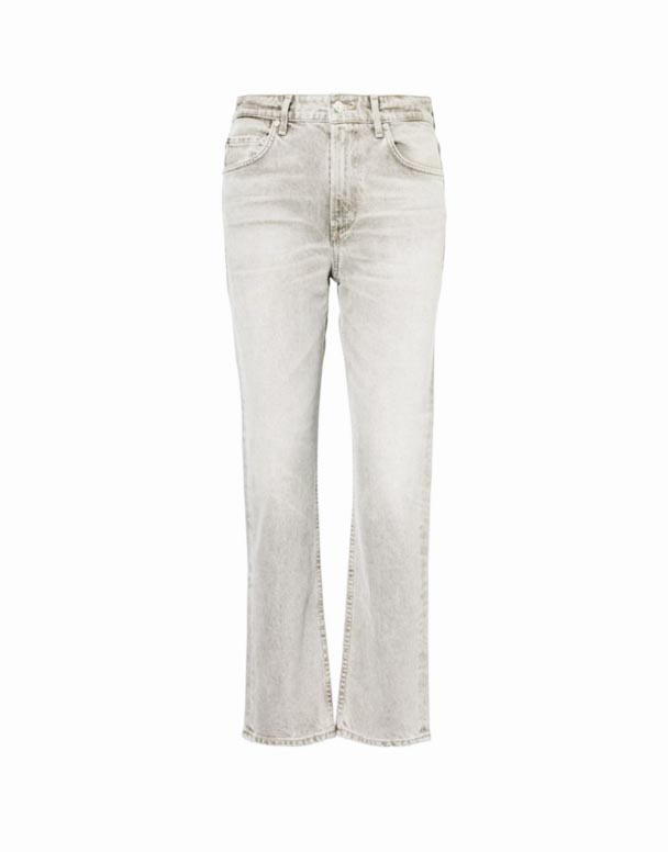 CHW00827 Zurie mắt cá chân thẳng-chân cao stretch-denim jeans