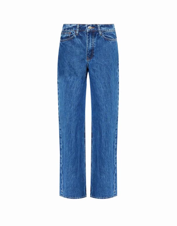 Chw00846 sling quần jean denim ống rộng cạp cao