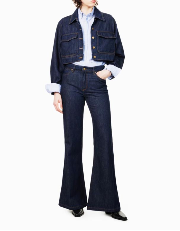 CHW00860 Charlie Flared Bredben Mid-Rise Denim Jeans