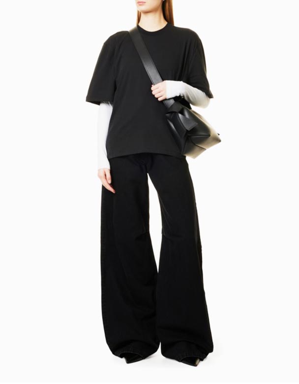CHW00863 magnetit Två-Slip-fickor Breda ben höghus Jeans