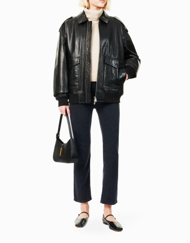 CHW00867 Le elegant höghus rak ben stretch-denim jeans
