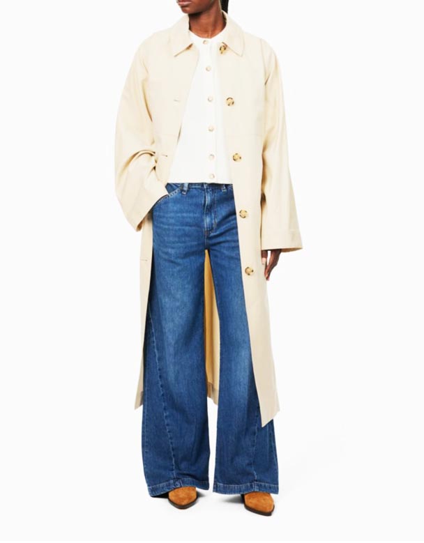 CHW00869 Le Baggy Palazzo breda ben mid-rise denim-blend jeans