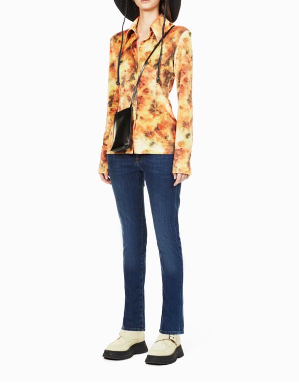 CHW00874 Le Garcon raka ben mid-rise Bomullsblandning denim jeans