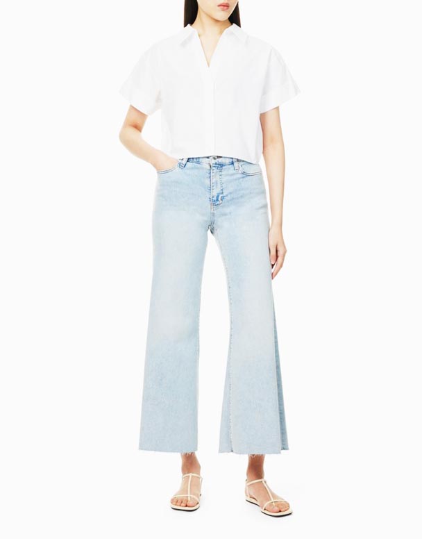CHW00884 Le Palazzo gröda bred-ben Stretch-Denim Jeans