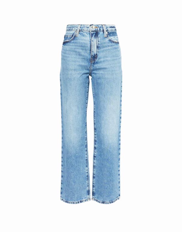 CHW00902 Le Jane fotled rak ben höghus stretch-denim jeans
