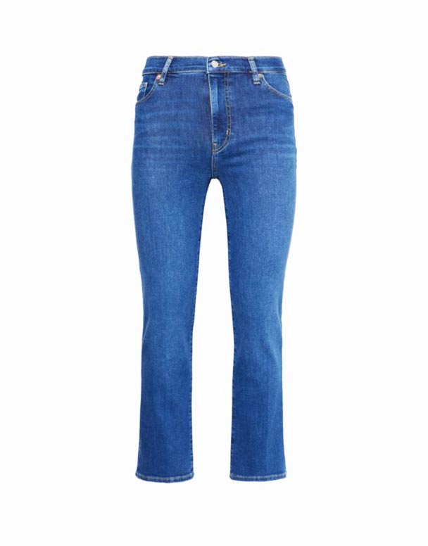 CHW00903 Le snygga Femfickor Raka ben höghus Stretch-Denim Blend Jeans