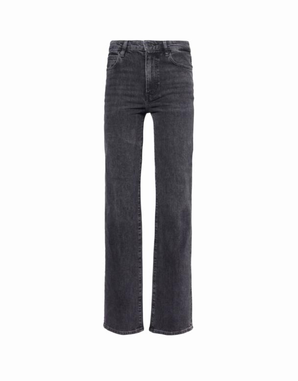 CHW00905 linjalen höga raka ben stretch-denim jeans