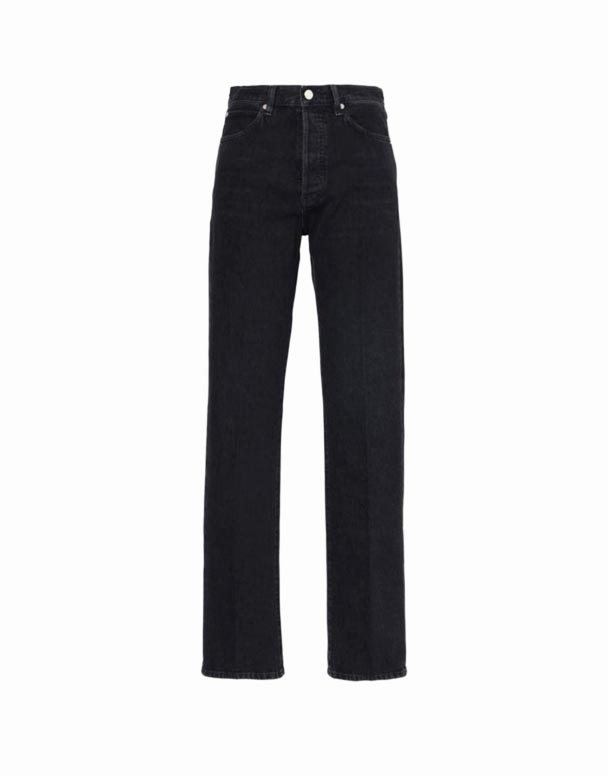 CHW00916 den vertikala Raka ben Denim Jeans