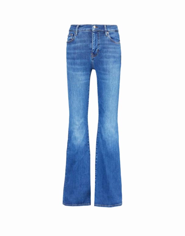 CHW00917 Le High flared-leg ekologisk-bomull och återvunnen-polyesterblandning stretch-denim jeans