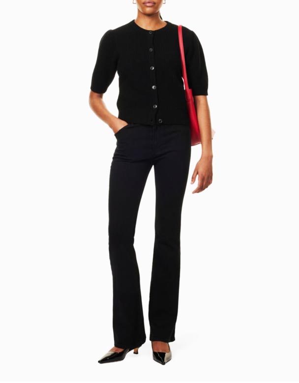CHW00932 omstart utsvängda Raka ben höghus Stretch-Denim blandning Jeans
