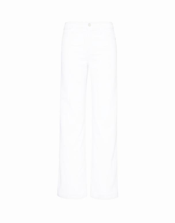 CHW00933 Le Slim Palazzo Jeans mit weitem Bein und hohem Bund aus Stretch-Baumwolle