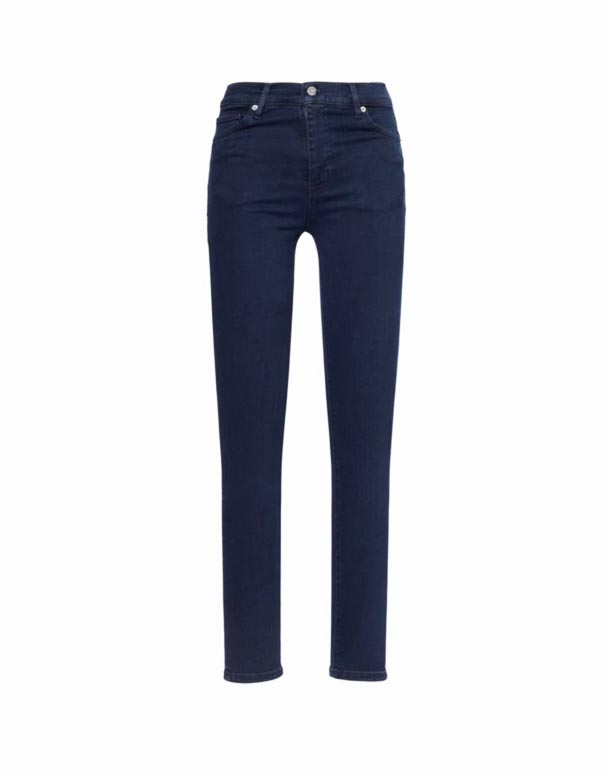 CHW00938 Le hög rak ben ekologisk bomull och återvunnen polyester blandning stretch-denim jeans