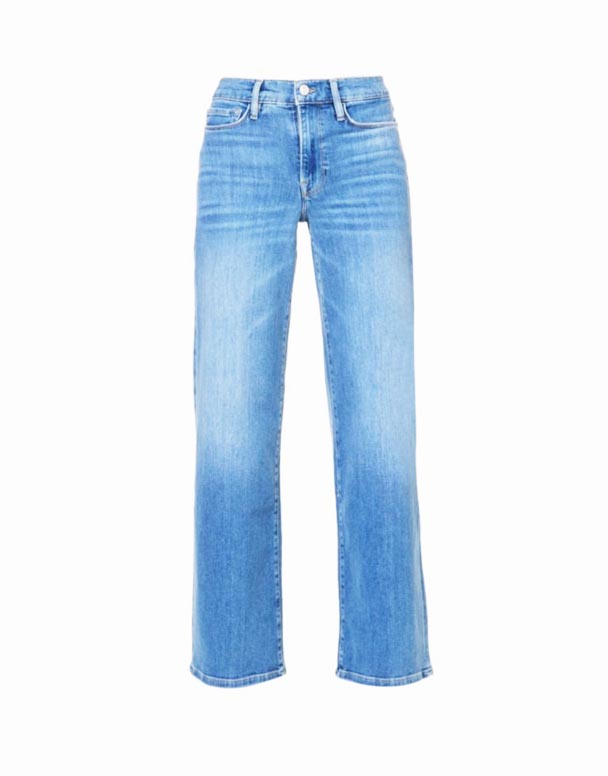 CHW00947 Le Palazzo Slim-Fit Jeans mit weitem Bein und Stretch-Denim