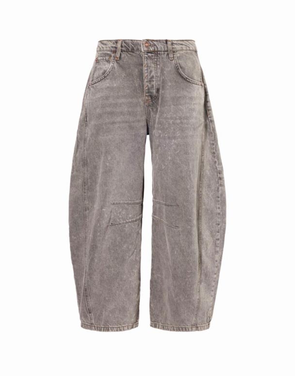 CHW00956 hodně štěstí pět kapes Balloon-Leg Mid-Rise Denim-Blend džíny