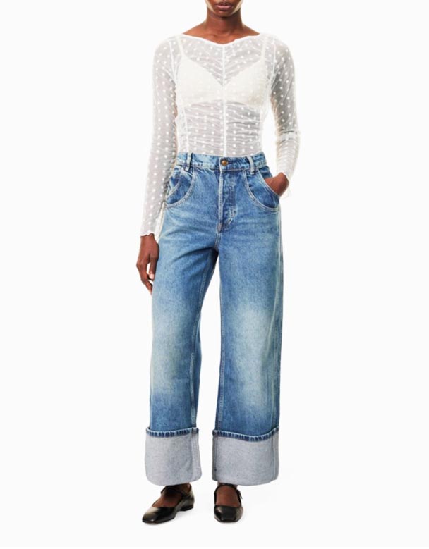 CHW00958 Final Countdown Boyfriend Jeans Mat nidderegem Buedem Aus Stretch-Denim
