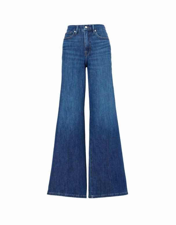 CHW00975 Palazzo-Jeans mit guter Taille aus Stretch-Denim
