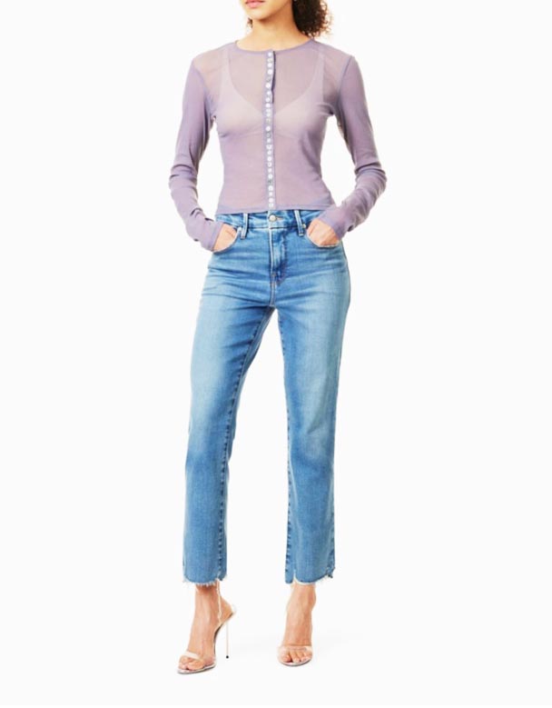 CHW00979 Good Legs whiskering straight-leg high-rise denim - Blend jeans