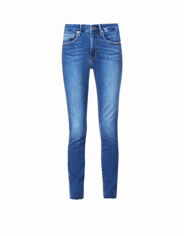 CHW00984 Good Waist Crop raw-lem skinny high-rise stretch-džínové džíny