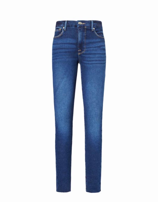 CHW00986 dobré nohy skinny-leg mid-rise oříznuté strečové džínové džíny