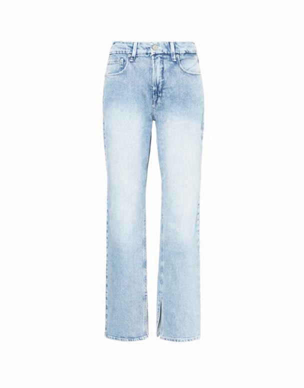 CHW01005 Good Icon split-cuffs Straight-leg high-rise stretch-denim blend jeans
