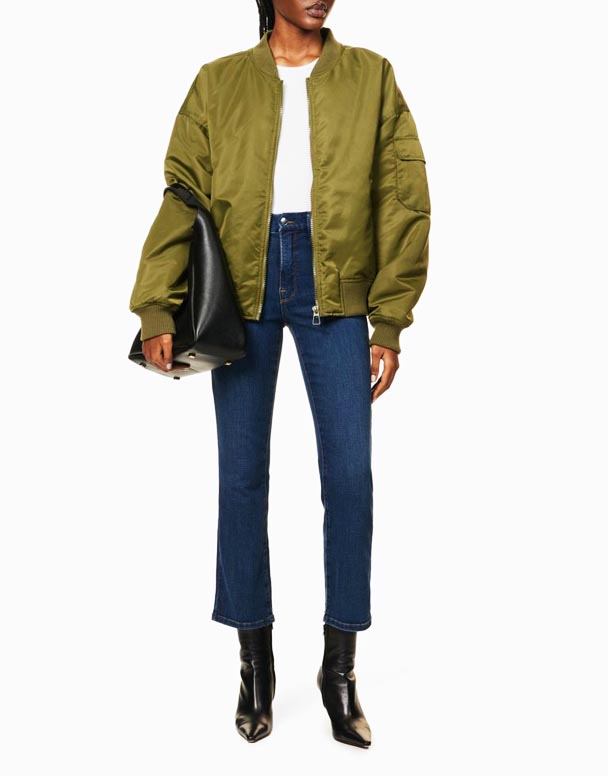 CHW01018 Gute Beine gerade Stretch-Jeans aus Baumwollmischung