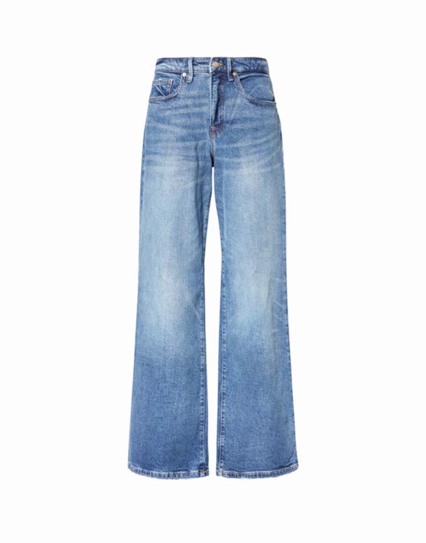 CHW01041 Good Ease Jeans mit weitem Bein, mittelhoher Leibhöhe und Denim-Mischung