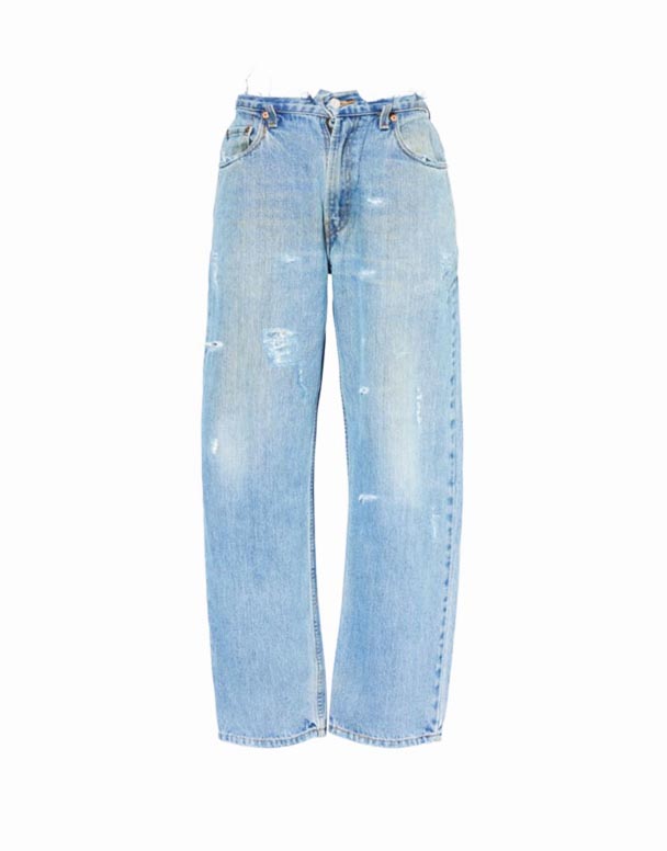 CHV01091 Yüksək belli, düz orta uyğun yüksək belli Jeans