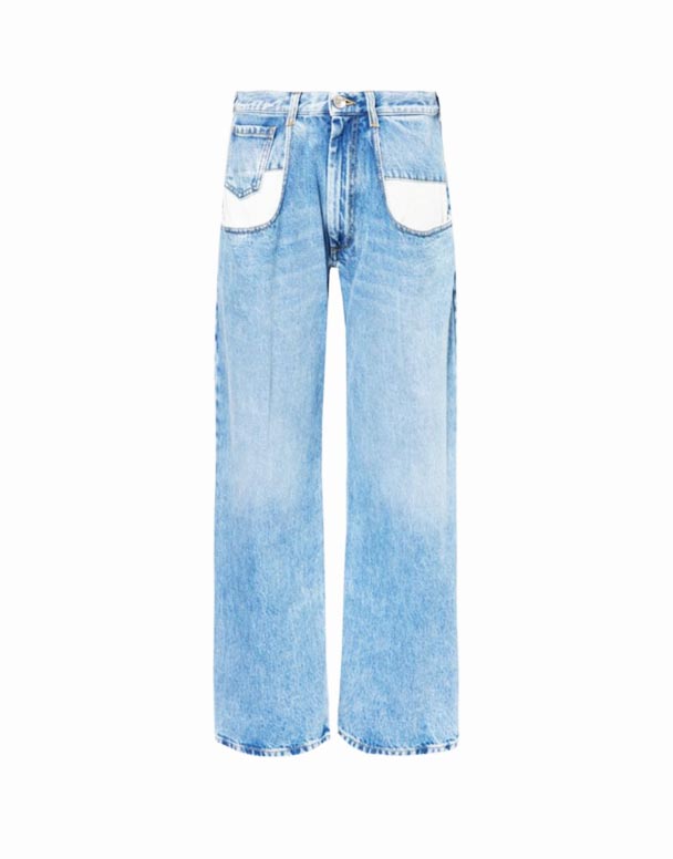 CHW01136 Jeans mit geradem Bein und entspannter Passform in verblasster Waschung