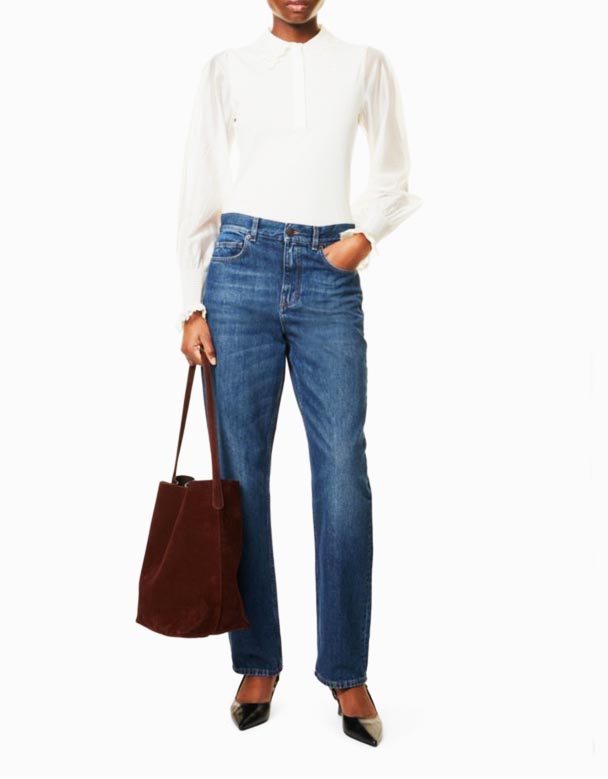 CHW01174 Jeans mit geradem Bein und normaler Passform
