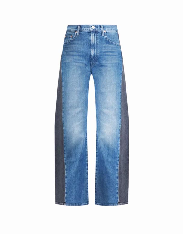 CHW01190 Le jean en denim extensible taille haute à jambe cylindrique Flood Half Pipe