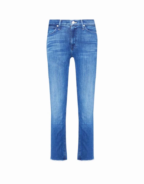 CHW01200 Dazzler مچ پا fray raw-دستبند مستقیم پا در وسط افزایش کشش-جین جین مخلوط