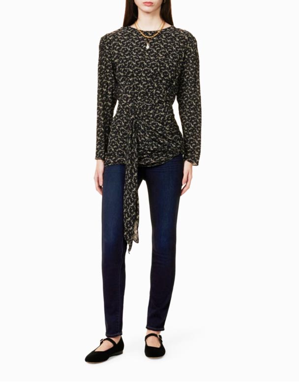 CHW01271 Hoxton konisk ben mid-rise stretch denim-blanding jeans