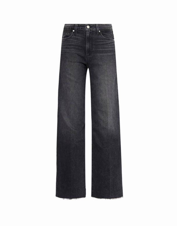 CHW01298 Anessa 31 " falmet-vask brede ben høyhælte denim-blanding jeans