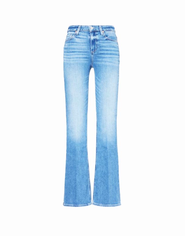 CHW01336 Laurel Canyon faded-wash flared high-rise stretch-denim blend jeans