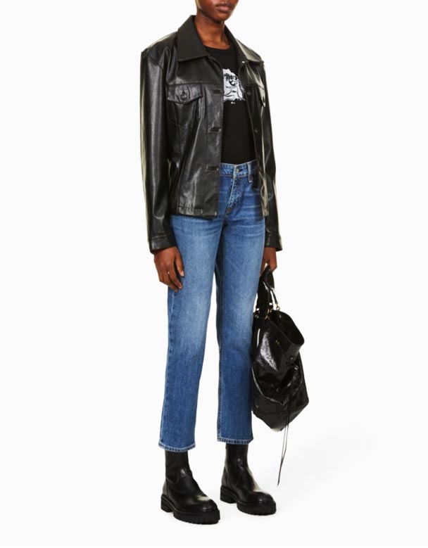 CHW01350 Dre jeans boyfriend a vita bassa